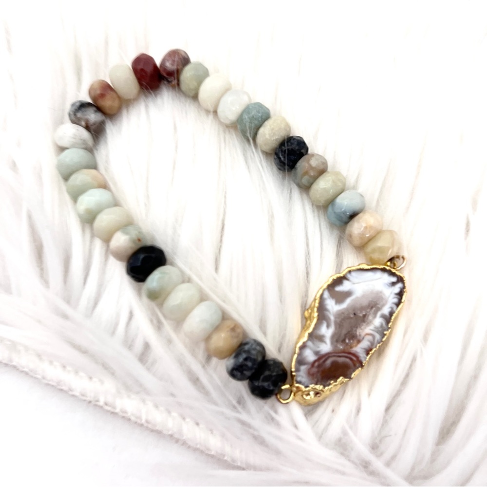 Druzy & Stone Bread Bracelet